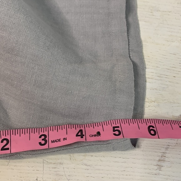 T19 The White House Super High-Ris Vintage 100% Linen Drawstring Shorts - Picture 10 of 11